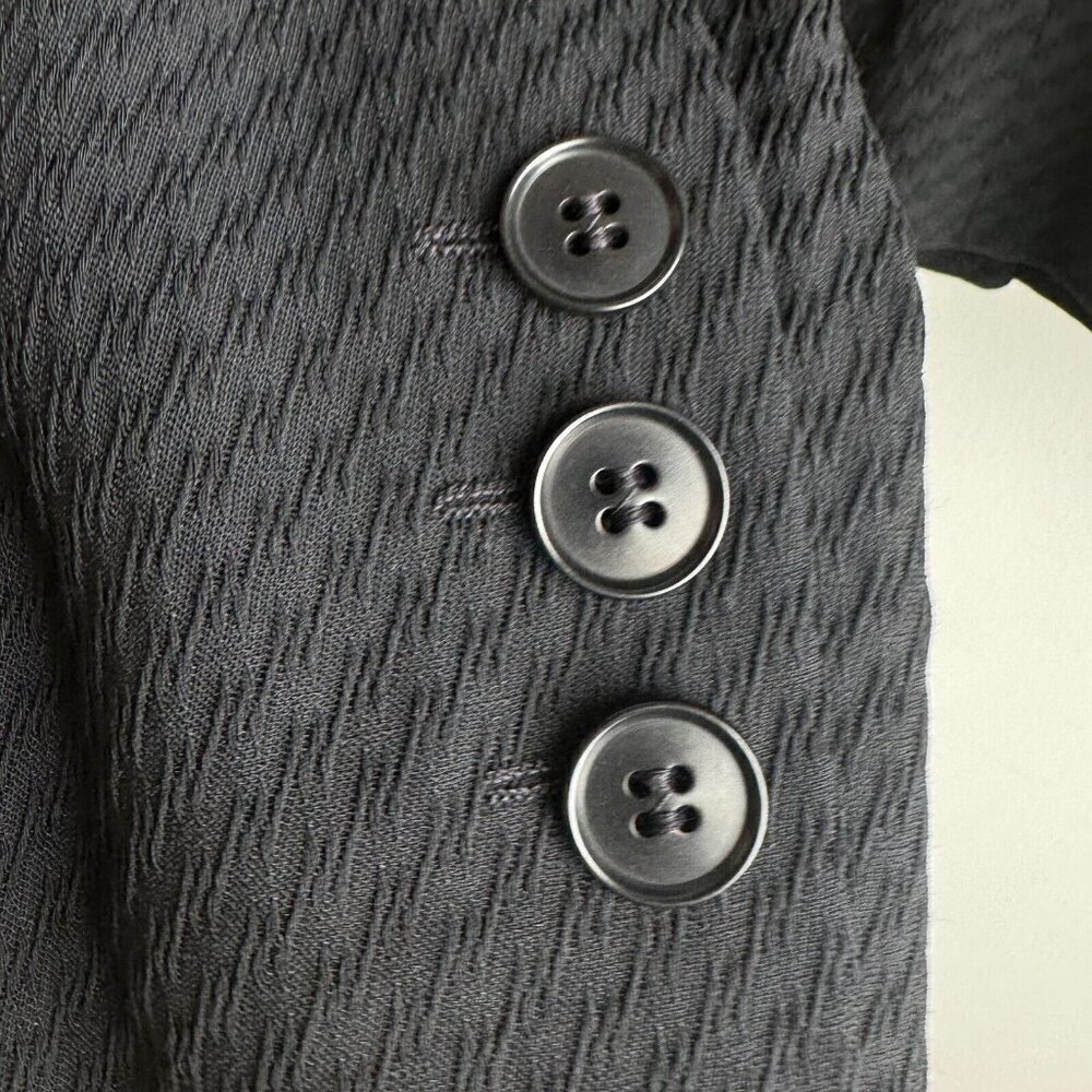 Emporio Armani Black Textured Cropped Blazer 46/M - Picture 5 of 5